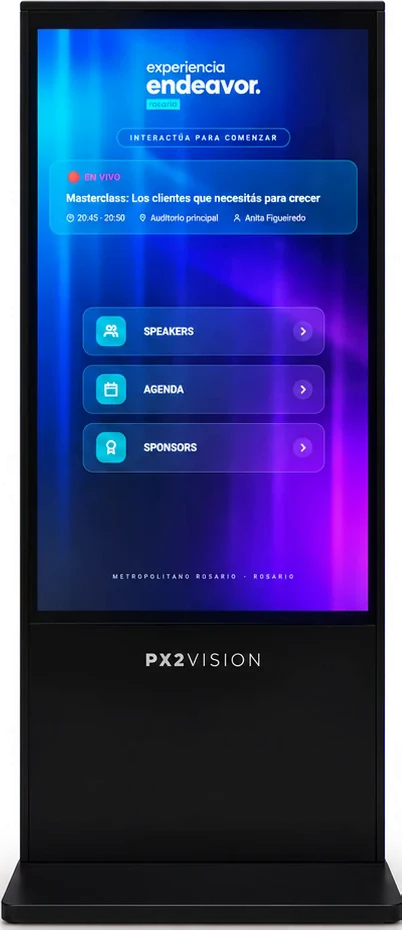 Tótem táctil negro PX2 Vision
